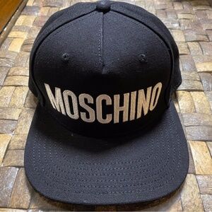 MOSCHINO Baseball Hat Cap Black White One Size Embroidered Brand New